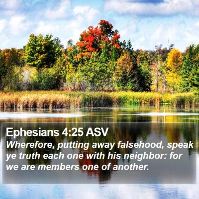 Ephesians 4:25 ASV Bible Verse Image