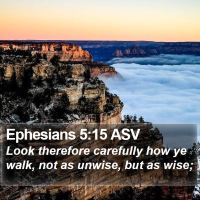 Ephesians 5:15 ASV Bible Verse Image