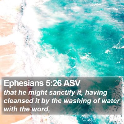 Ephesians 5:26 ASV Bible Verse Image
