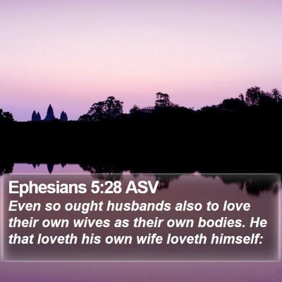 Ephesians 5:28 ASV Bible Verse Image