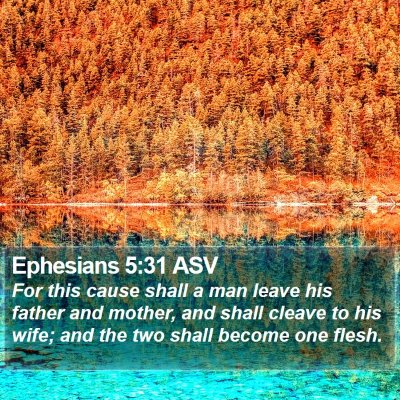 Ephesians 5:31 ASV Bible Verse Image