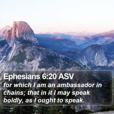 Ephesians 6:20 ASV Bible Verse Image
