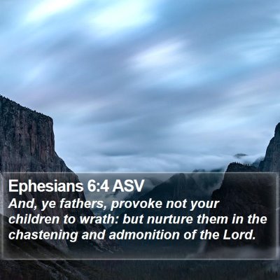 Ephesians 6:4 ASV Bible Verse Image