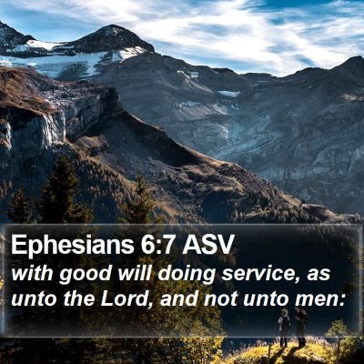 Ephesians 6:7 ASV Bible Verse Image