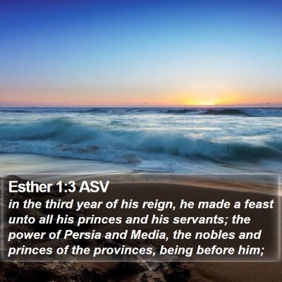 Esther 1:3 ASV Bible Verse Image