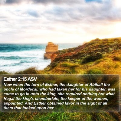 Esther 2:15 ASV Bible Verse Image