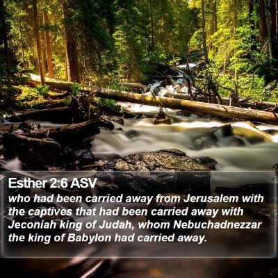 Esther 2:6 ASV Bible Verse Image
