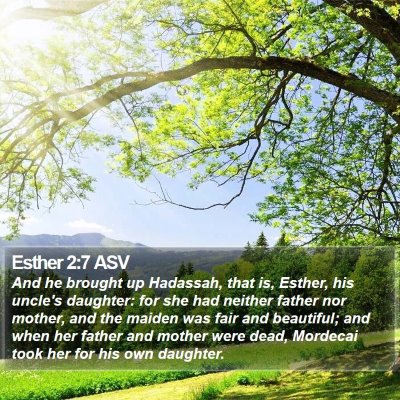 Esther 2:7 ASV Bible Verse Image