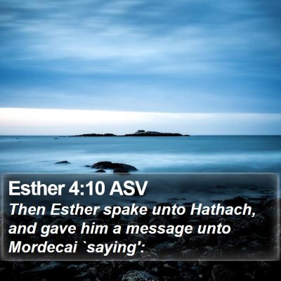 Esther 4:10 ASV Bible Verse Image