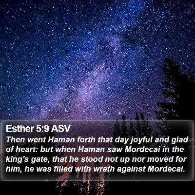 Esther 5:9 ASV Bible Verse Image
