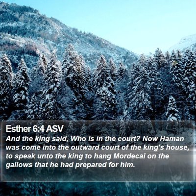 Esther 6:4 ASV Bible Verse Image