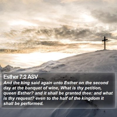 Esther 7:2 ASV Bible Verse Image