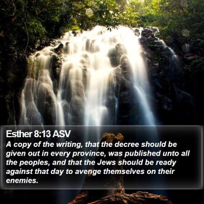 Esther 8:13 ASV Bible Verse Image