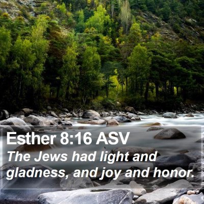 Esther 8:16 ASV Bible Verse Image