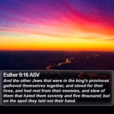 Esther 9:16 ASV Bible Verse Image
