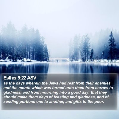 Esther 9:22 ASV Bible Verse Image
