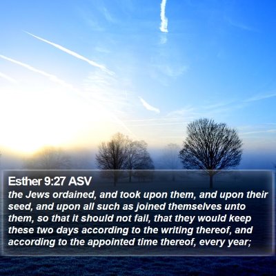 Esther 9:27 ASV Bible Verse Image