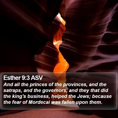 Esther 9:3 ASV Bible Verse Image