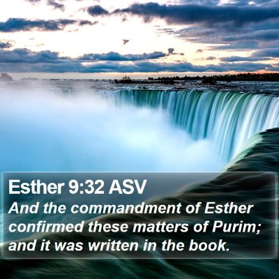 Esther 9:32 ASV Bible Verse Image