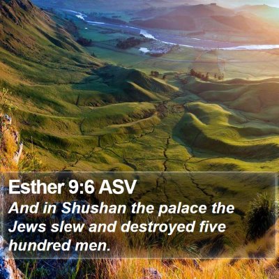 Esther 9:6 ASV Bible Verse Image