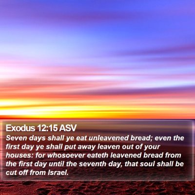 Exodus 12:15 ASV Bible Verse Image