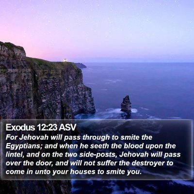 Exodus 12:23 ASV Bible Verse Image