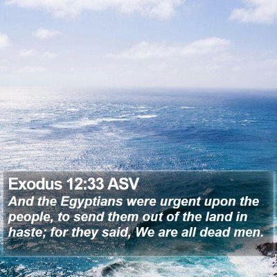 Exodus 12:33 ASV Bible Verse Image