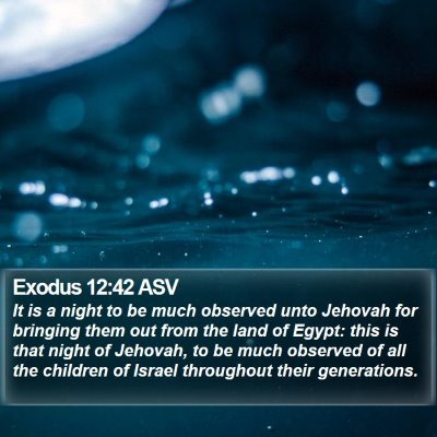 Exodus 12:42 ASV Bible Verse Image
