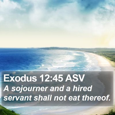 Exodus 12:45 ASV Bible Verse Image