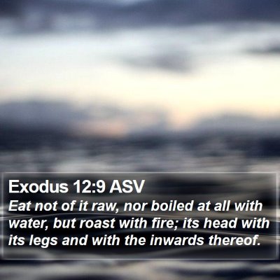Exodus 12:9 ASV Bible Verse Image