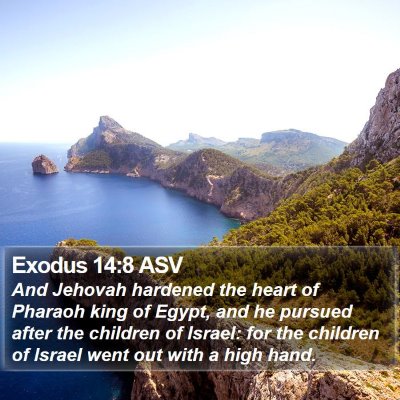 Exodus 14:8 ASV Bible Verse Image