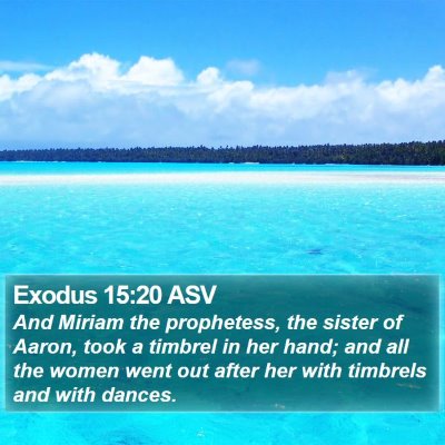 Exodus 15:20 ASV Bible Verse Image