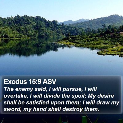 Exodus 15:9 ASV Bible Verse Image
