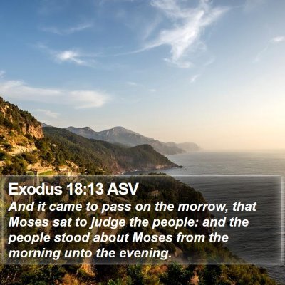 Exodus 18:13 ASV Bible Verse Image