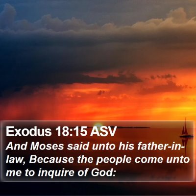 Exodus 18:15 ASV Bible Verse Image