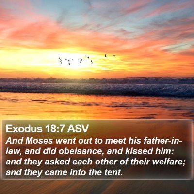Exodus 18:7 ASV Bible Verse Image