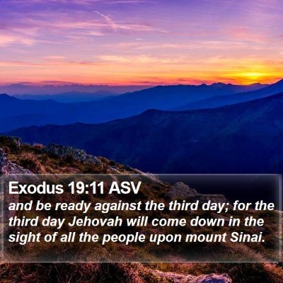 Exodus 19:11 ASV Bible Verse Image