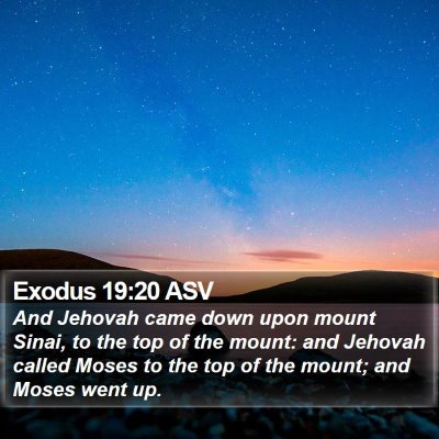 Exodus 19:20 ASV Bible Verse Image