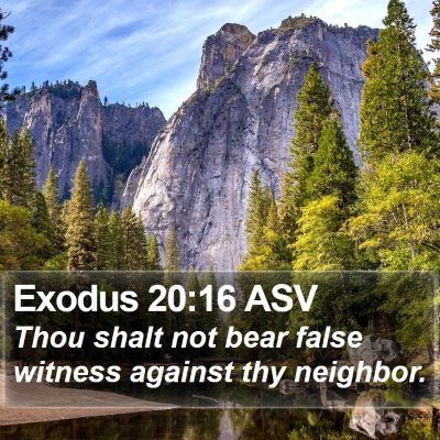 Exodus 20:16 ASV Bible Verse Image