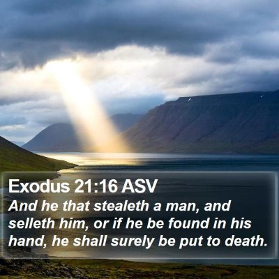 Exodus 21:16 ASV Bible Verse Image