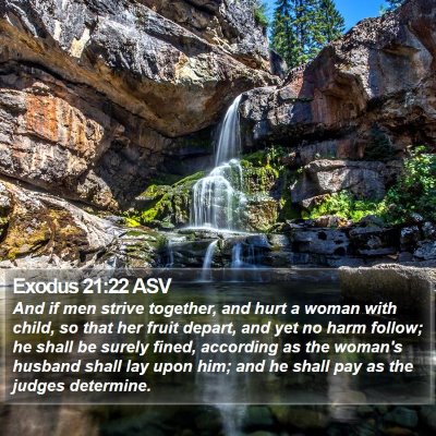 Exodus 21:22 ASV Bible Verse Image
