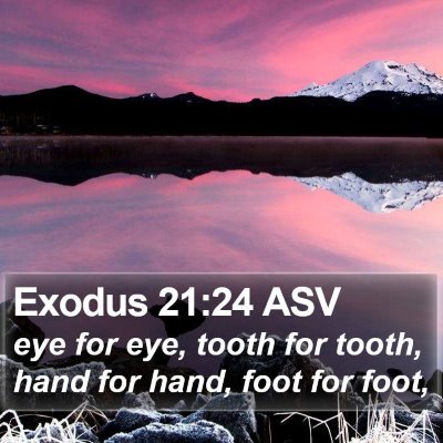Exodus 21:24 ASV Bible Verse Image