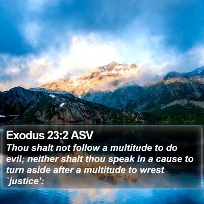 Exodus 23:2 ASV Bible Verse Image