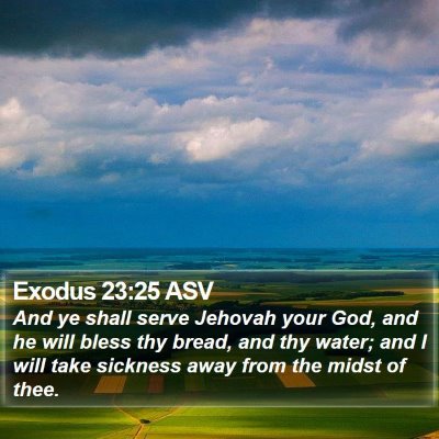 Exodus 23:25 ASV Bible Verse Image