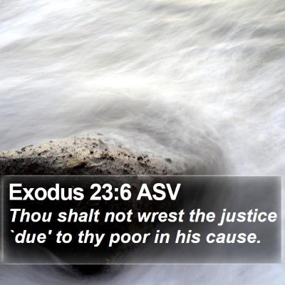 Exodus 23:6 ASV Bible Verse Image