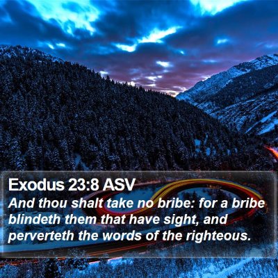 Exodus 23:8 ASV Bible Verse Image