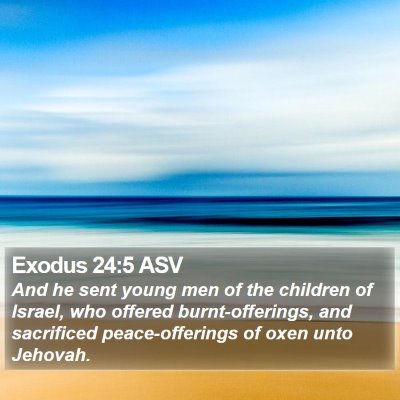 Exodus 24:5 ASV Bible Verse Image