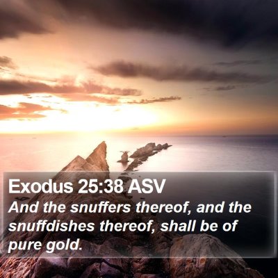 Exodus 25:38 ASV Bible Verse Image