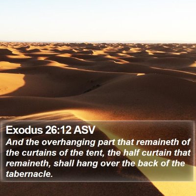 Exodus 26:12 ASV Bible Verse Image