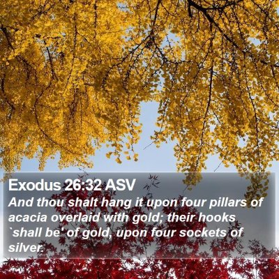 Exodus 26:32 ASV Bible Verse Image